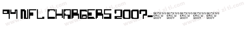 94 NFL Chargers 2007字体转换
